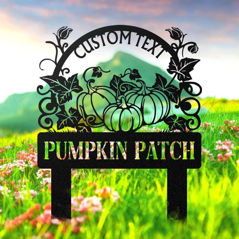 Personalized Pumpkin Patch Metal Sign For Garden Decor - Ideal Gardener Gift, Fall Farm Decor