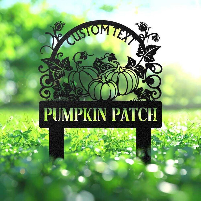 Personalized Pumpkin Patch Metal Sign For Garden Decor - Ideal Gardener Gift, Fall Farm Decor