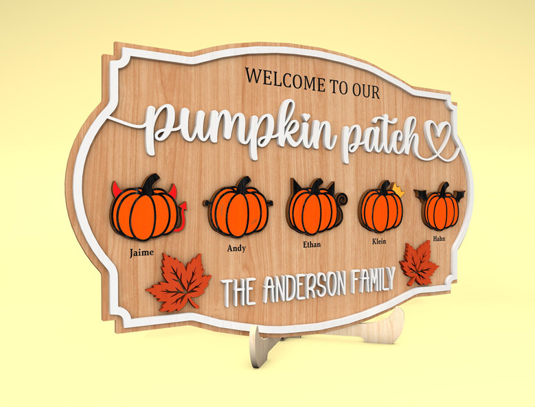 Personalized Pumpkin Patch Wood Sign For Fall - Rustic Autumn Home DéCor For Entryway Or Garden