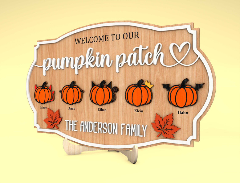 Personalized Pumpkin Patch Wood Sign For Fall - Rustic Autumn Home DéCor For Entryway Or Garden