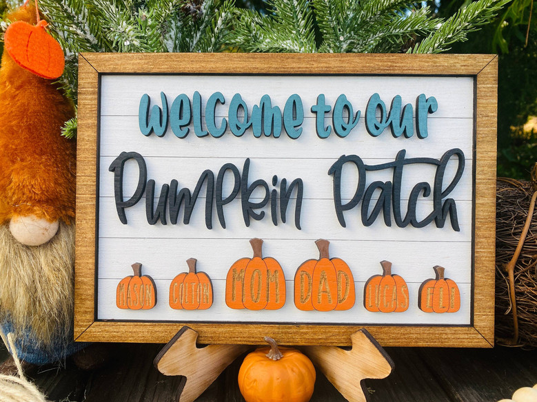 Custom Pumpkin Patch Wood Sign For Fall Home Decor - Perfect For Halloween And Autumn Touch