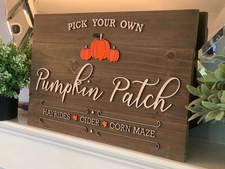 Create Your Own Rustic Farmhouse Wood Sign - Personalized Pumpkin Patch Design For Autumn DéCor