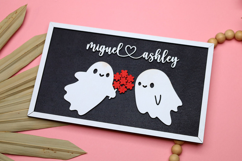 Forever My Boo Halloween Wood Sign For Couples - Cute Fall Decor For Lovers' Home