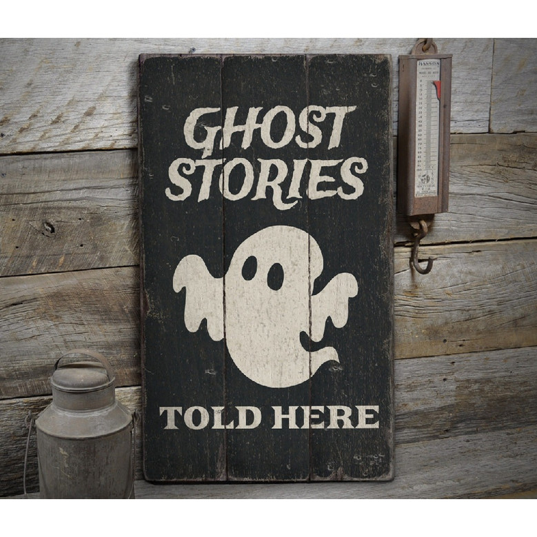 Vintage Tin Ghost Halloween Sign For Home Office And Bedroom DéCor - Fun Metal Art Gift