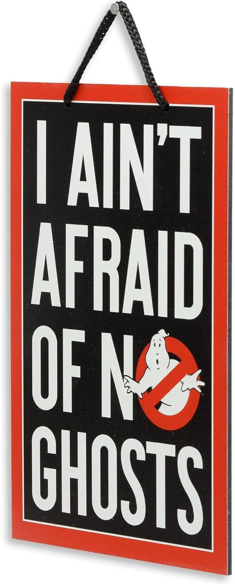 Ghostbusters I Ain't Afraid Of No Ghosts Metal Sign For Movie Room And Halloween Decor