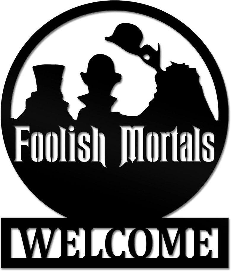 Halloween Welcome Metal Sign - Haunted Mansion Ghosts Yard Art For Outdoor Wall DéCor And Garden