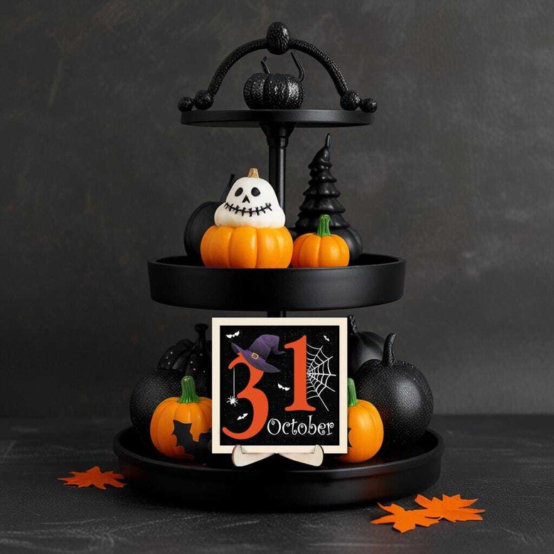 October 31 Halloween Wooden Sign - Autumn DéCor For Family & Friends
