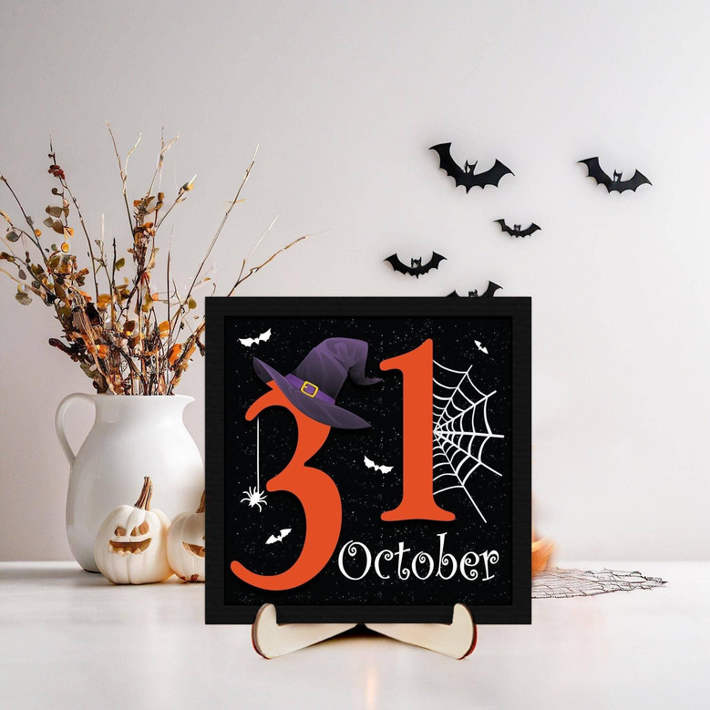 October 31 Halloween Wooden Sign - Autumn DéCor For Family & Friends