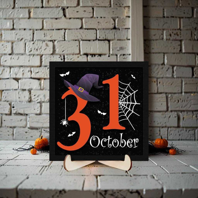 October 31 Halloween Wooden Sign - Autumn DéCor For Family & Friends
