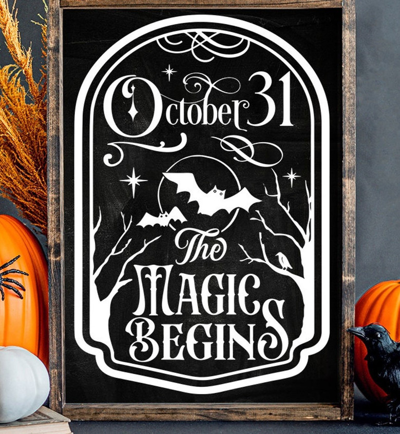 October 31 Halloween Wood Sign Personalized Farmhouse DéCor For Living Room