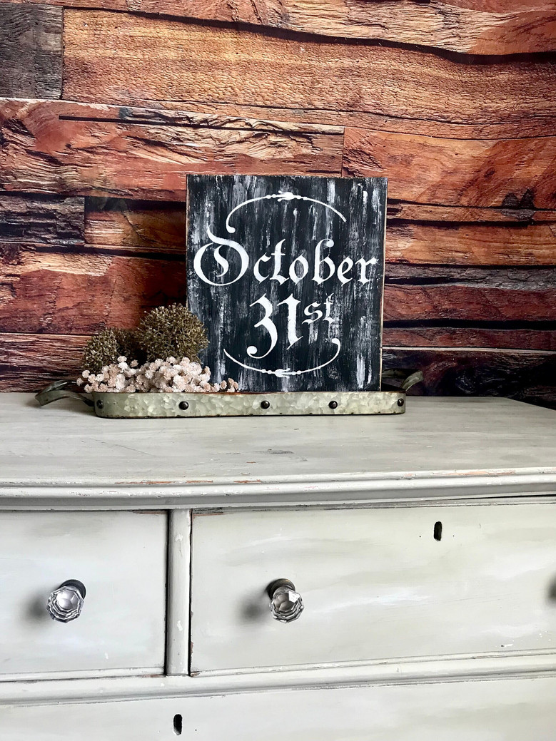 Rustic Black October 31 Halloween Decor For Haunted Houses And Tabletop Displays