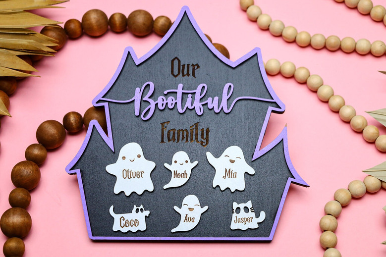 Personalized Our Bootiful Family Halloween Wood Sign For Cute Home DéCor