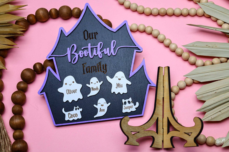 Personalized Our Bootiful Family Halloween Wood Sign For Cute Home DéCor