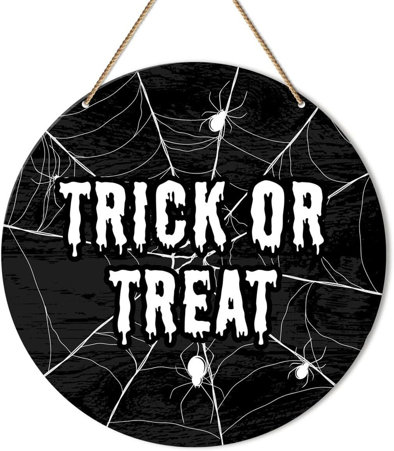 Spooky Trick Or Treat Wood Sign For Halloween - Porch And Home DéCor