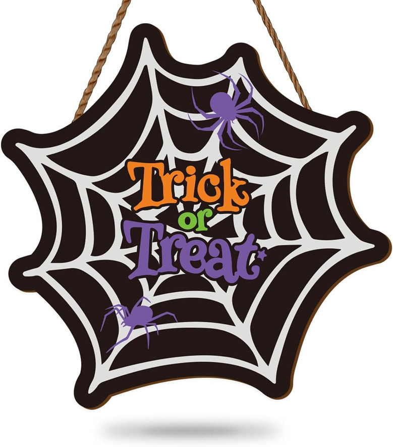 Halloween Trick Or Treat Wood Sign - Farmhouse Party Decor