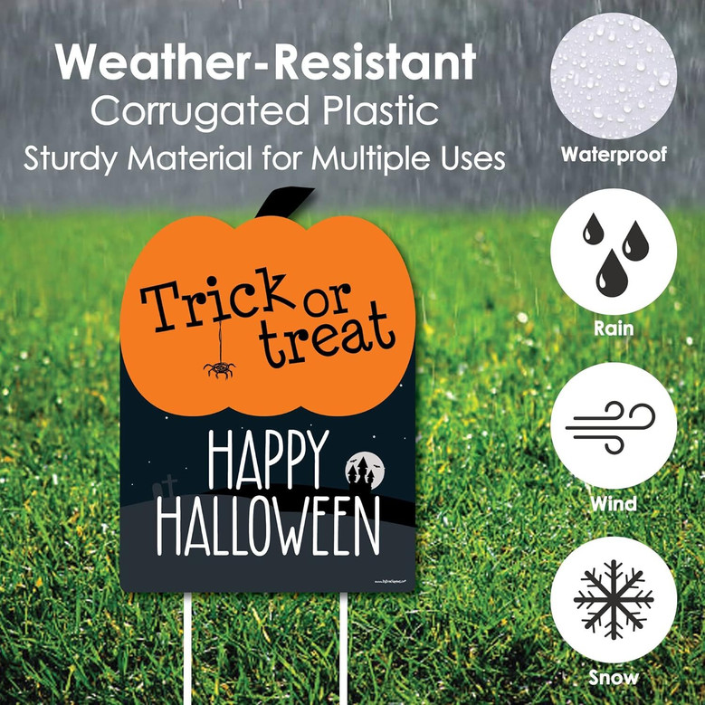 Personalized Trick Or Treat Metal Sign For Halloween Yard Decor - Welcome Outdoor Decoration