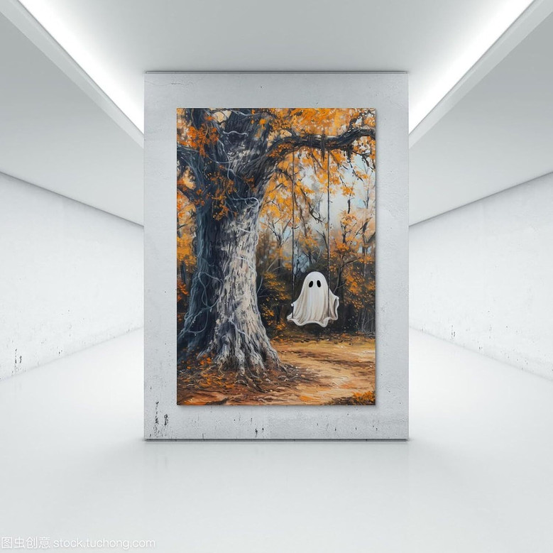 Personalized Vintage Ghost Halloween Canvas - Cute & Gothic Art For Spooky Home DéCor