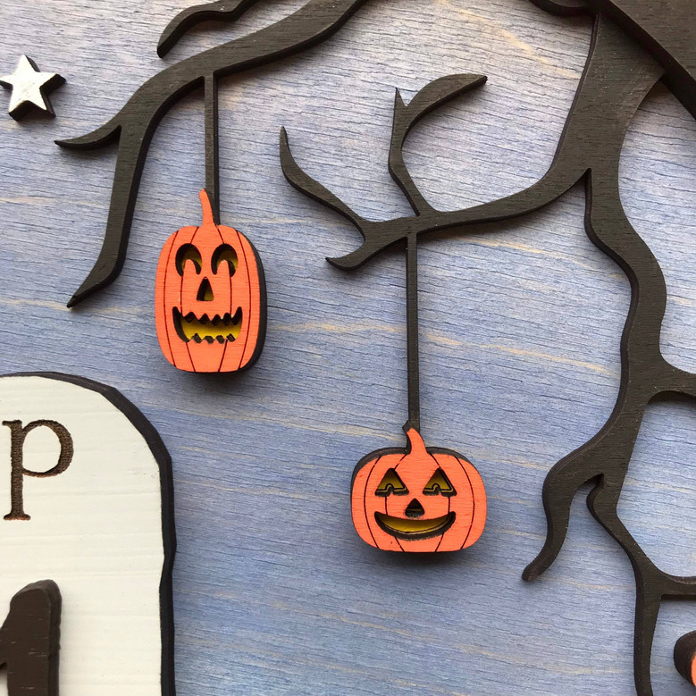 Personalized Halloween Wood Sign Countdown For Spooky October 31 Decor