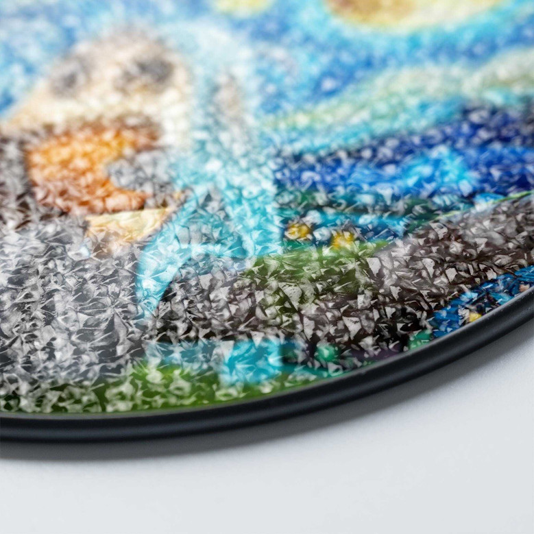 Starry Night Ghost Reading Stained Glass Suncatcher For Book Lovers - Halloween Decor Gift