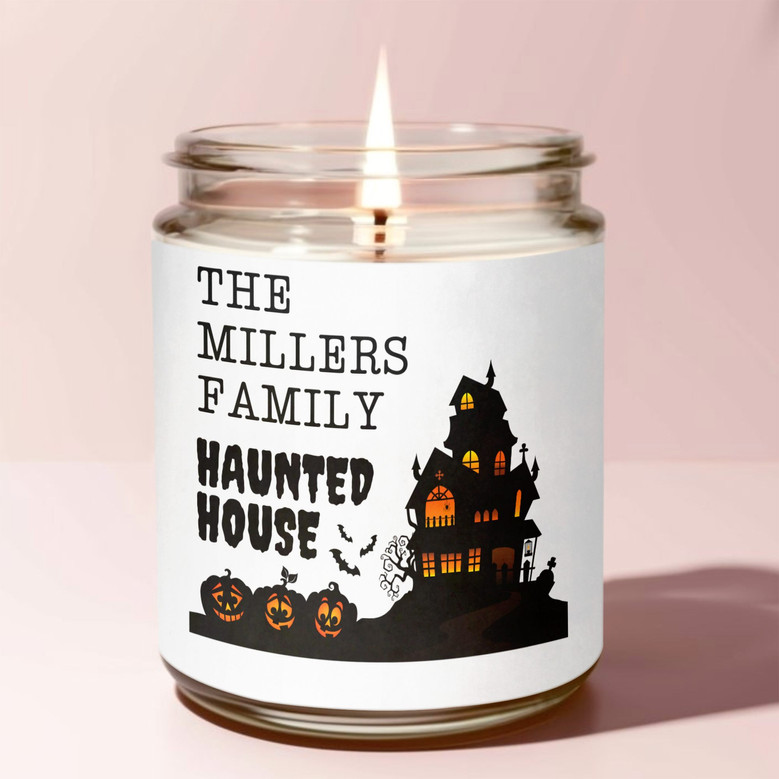 Haunted House Soya Wax Candle – Spooky Halloween Scented Decor for Home