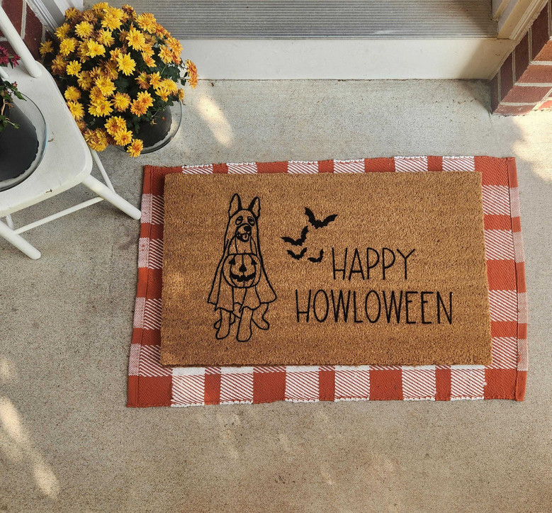Cute Ghost Dog Doormat - Halloween Decor For Dog Lovers - My Boo