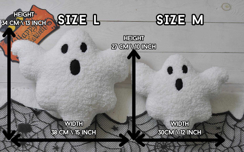 Spooky Halloween Ghost Plush Pillow - Soft Sherpa Boo Decor For Kids & Adults