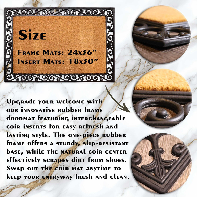 Spooky Pumpkin Welcome Doormat - Halloween Entryway Rug For Autumn Porch & Patio Decor