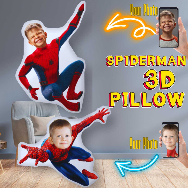 Custom Kids' Halloween 3D Face Pillow - Fun Spooky Decor & Gift