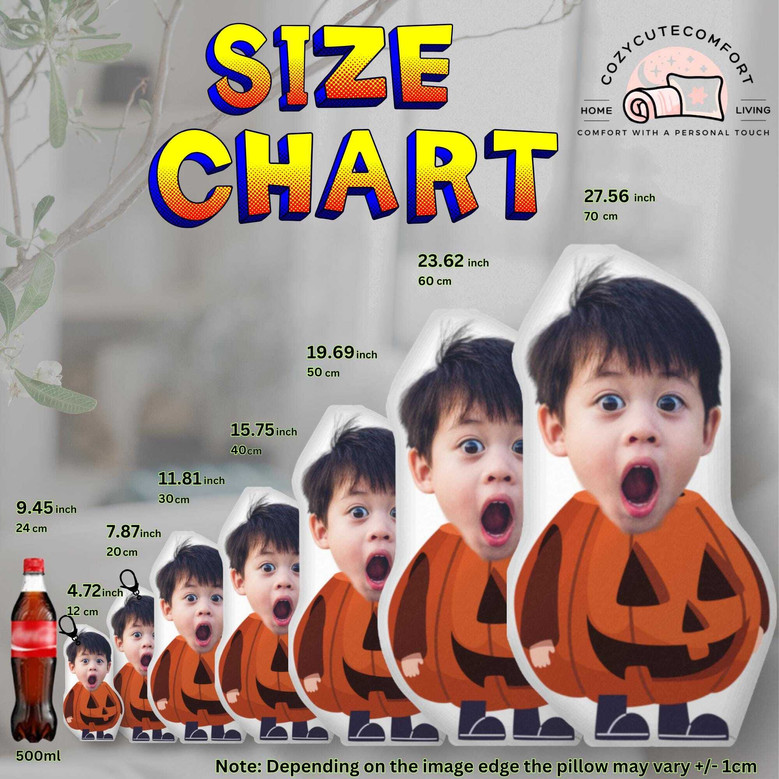 Custom Kids' Halloween 3D Face Pillow - Fun Spooky Decor & Gift