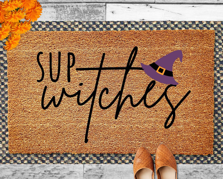 Funny Witch-Themed Halloween Doormat - Perfect For Fall Porch DéCor And Front Door Welcome