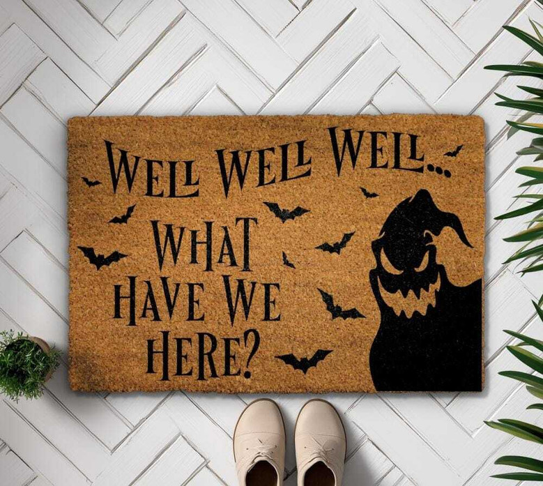Nightmare Inspired Halloween Doormat - Spooky Bat Design For Fall Porches