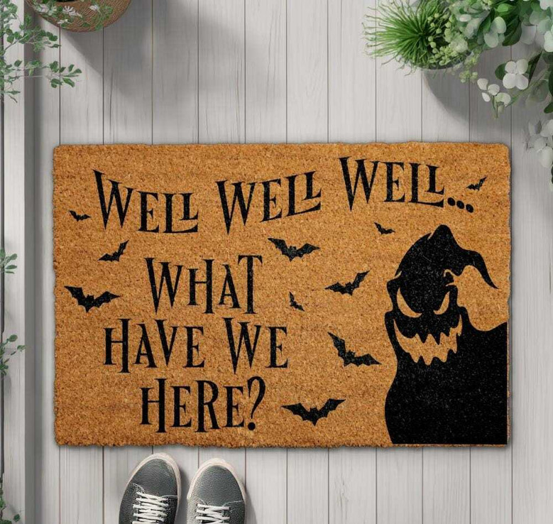 Nightmare Inspired Halloween Doormat - Spooky Bat Design For Fall Porches