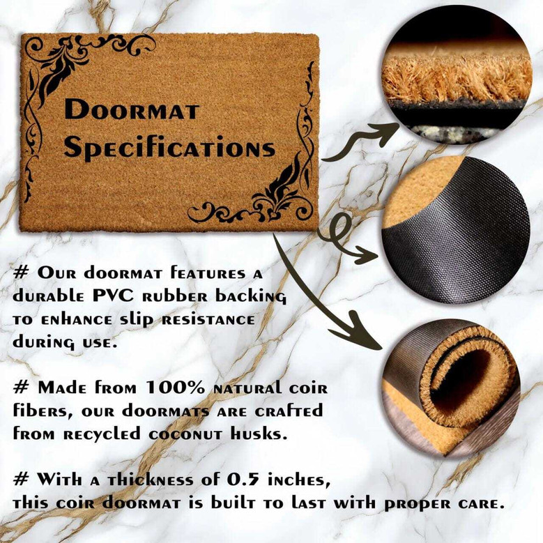 Nightmare Inspired Halloween Doormat - Spooky Bat Design For Fall Porches