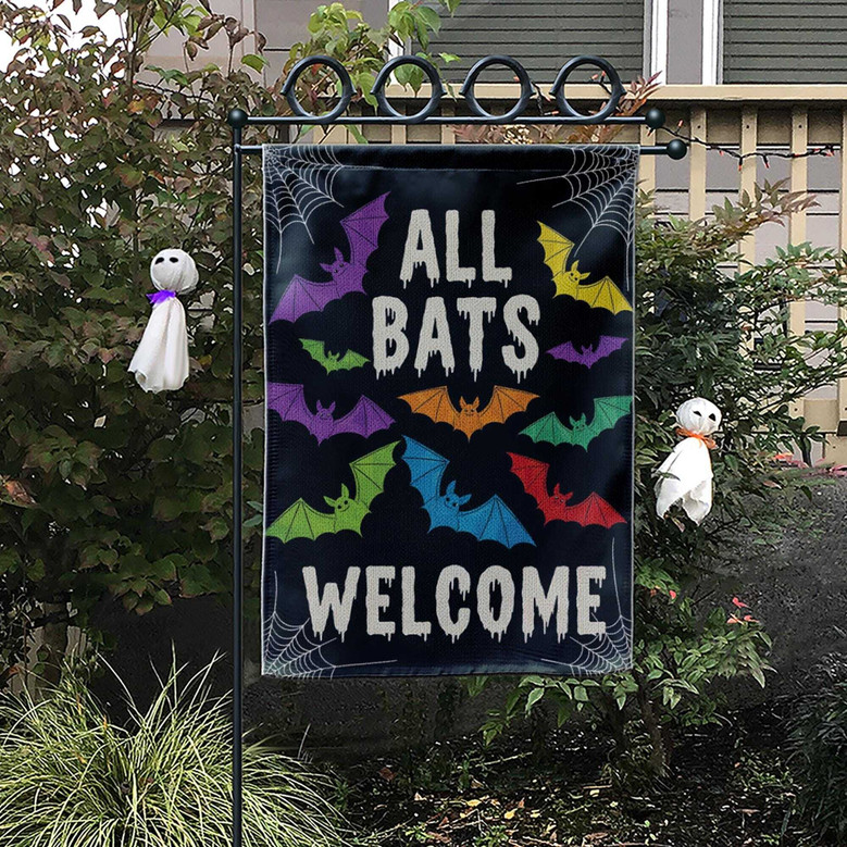 Funny Spooky Halloween Bat Garden Flag For Outdoor Decor