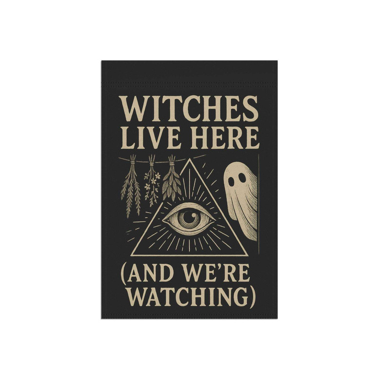 Halloween Witch Garden Flag - Spooky Double-Sided Outdoor Banner For Porch Or Lawn Decoration