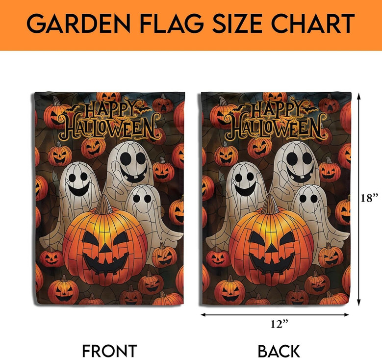 Ghost-Themed Halloween Garden Flag - Double-Sided Fall DéCor For Outdoor Patio And Lawn