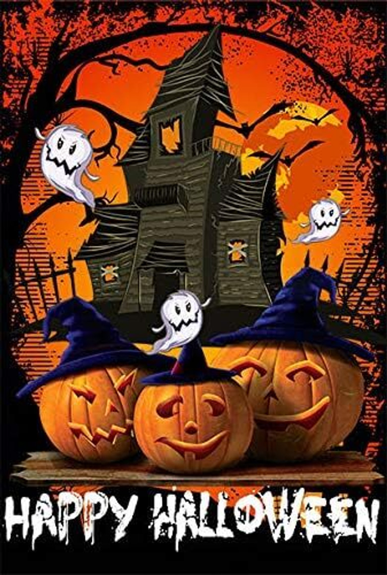 Halloween Pumpkin Ghosts Garden Flag 12.5x18 For Outdoor Holiday Farmhouse Decor