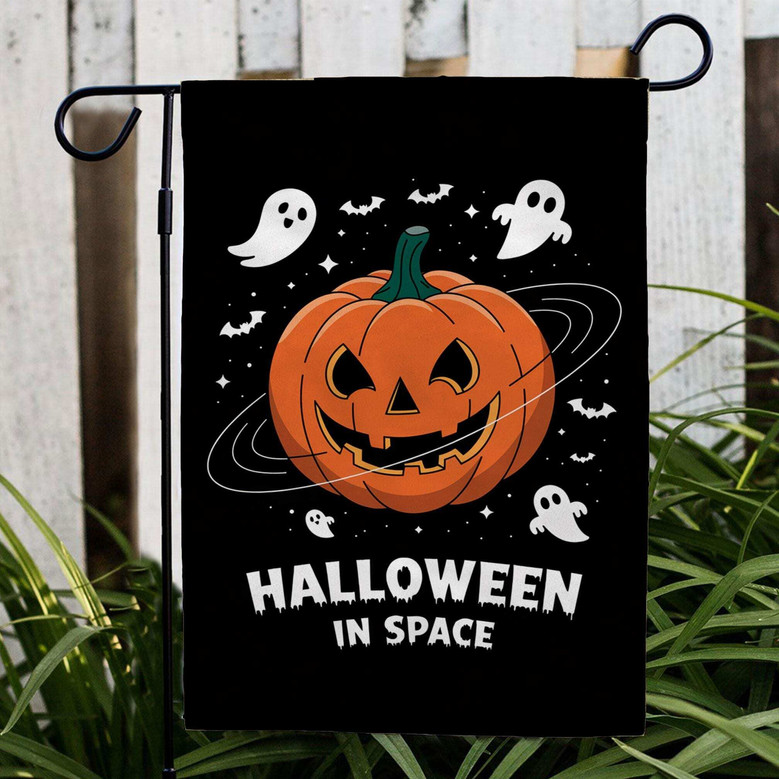 Halloween Pumpkin Garden Flag – Spooky Season Outdoor Yard Décor for Fall