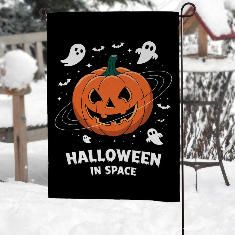 Halloween Pumpkin Garden Flag – Spooky Season Outdoor Yard Décor for Fall