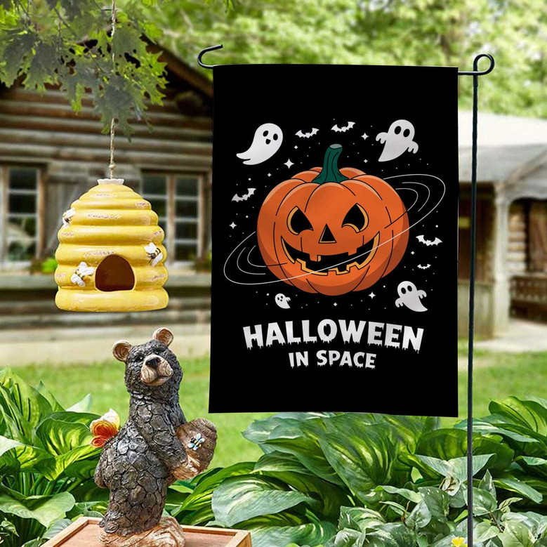 Halloween Pumpkin Garden Flag – Spooky Season Outdoor Yard Décor for Fall