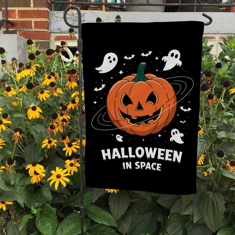Halloween Pumpkin Garden Flag – Spooky Season Outdoor Yard Décor for Fall