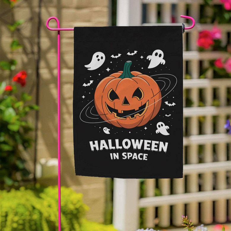 Halloween Pumpkin Garden Flag – Spooky Season Outdoor Yard Décor for Fall