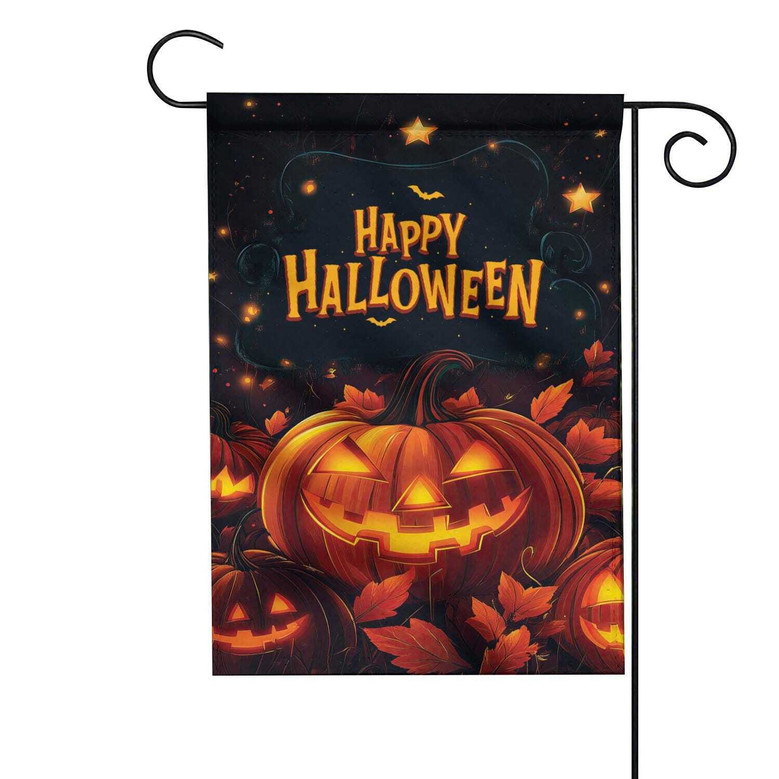 Halloween Pumpkin House Flag For Garden Or Porch - Double-Sided Festive DéCor