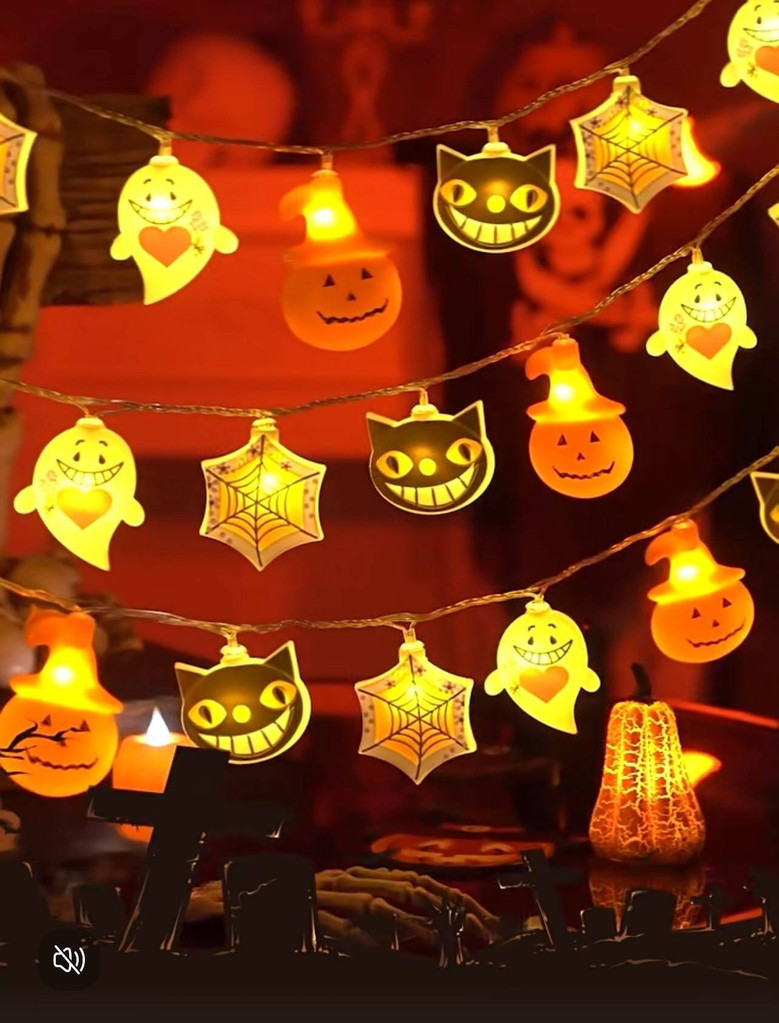 Spooky Halloween LED Lights With Black Cat And Pumpkin Theme - Indoor Outdoor DéCor