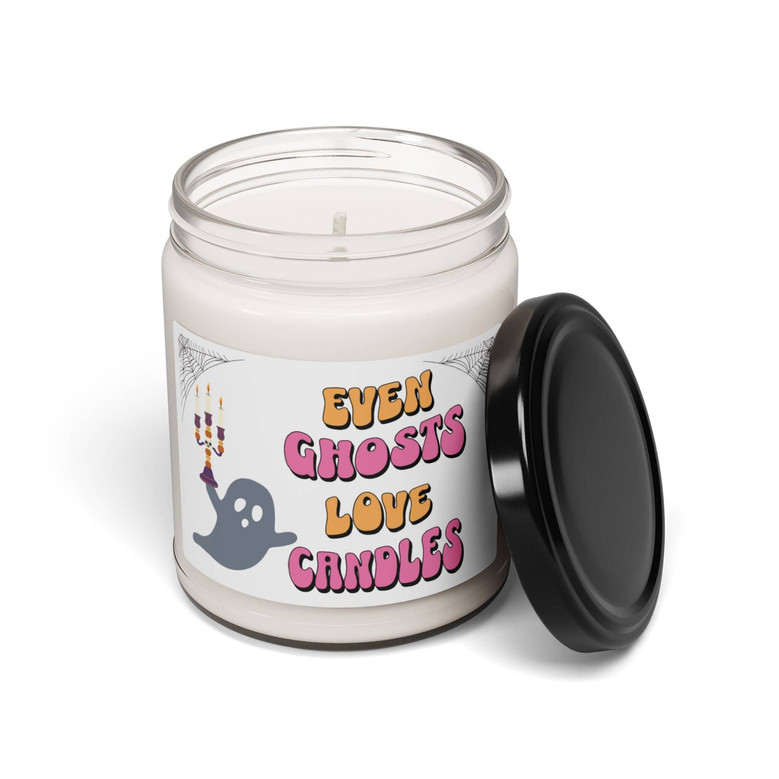 Cute Ghost Halloween Candle - Soy Wax For Fun Fall Decor