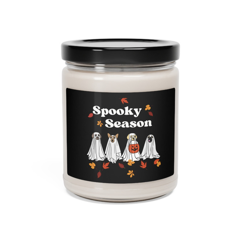 Dog Ghost Soy Wax Candle – Spooky Halloween Decor for Pet Lovers