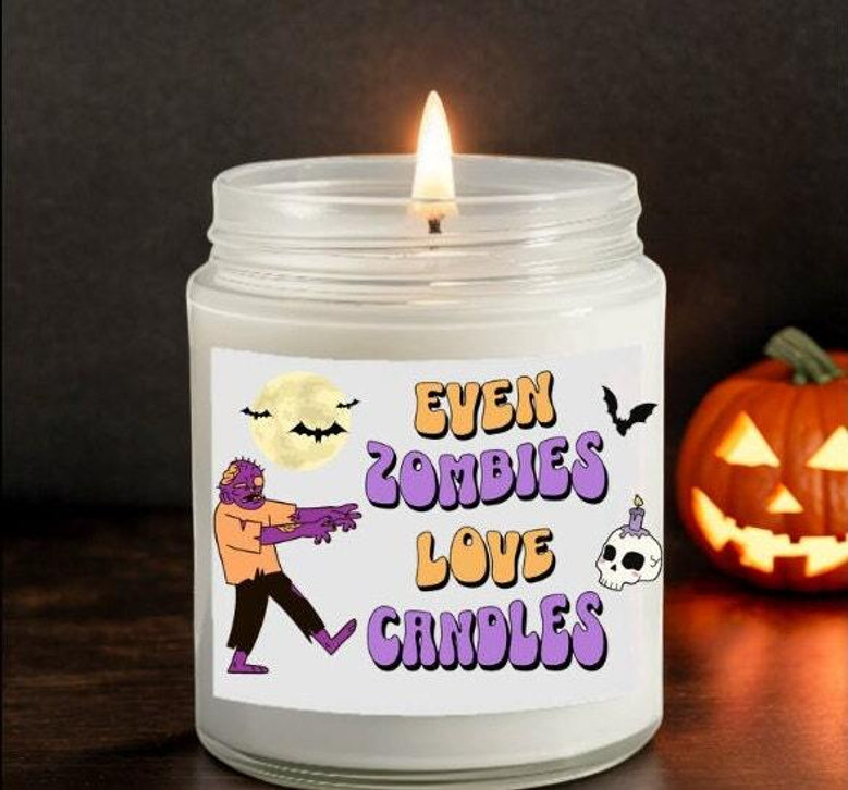 Funny Zombie Soy Candle For Halloween - Cute Fall Decor