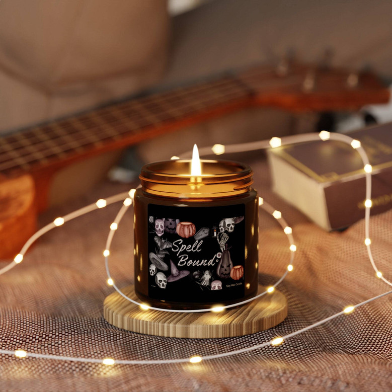 Halloween Witchy Soy Wax Candle For Spooky Season - Fall Home Decor
