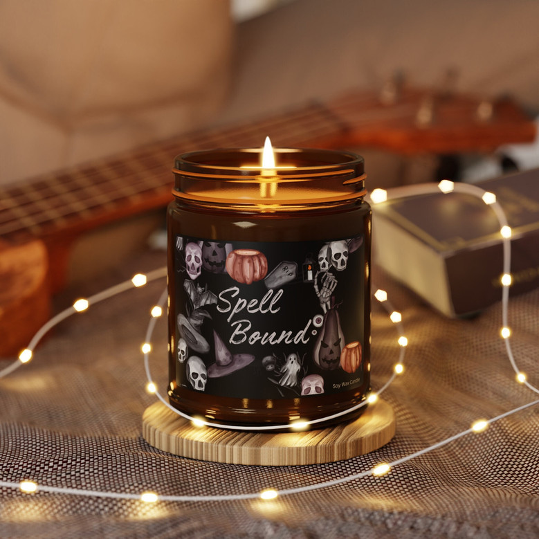 Halloween Witchy Soy Wax Candle For Spooky Season - Fall Home Decor