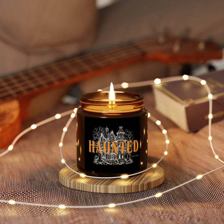 Halloween Haunted House Soy Wax Candle For Spooky Season Decor
